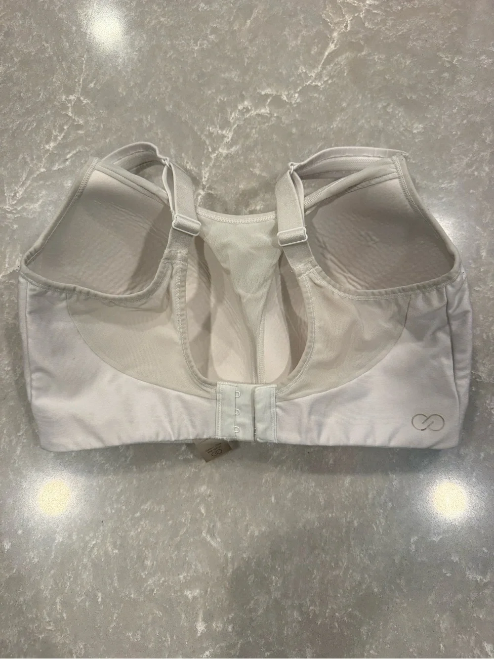 Calia by Carrie Underwood High Impact Sports Bra White 36DD Racerback - Picture 3 of 5
